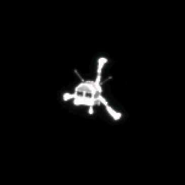 Rosetta lander on its way to the comet